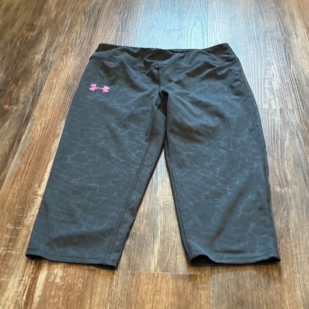 Under Armour Kids' Charcoal and Pink Leggings